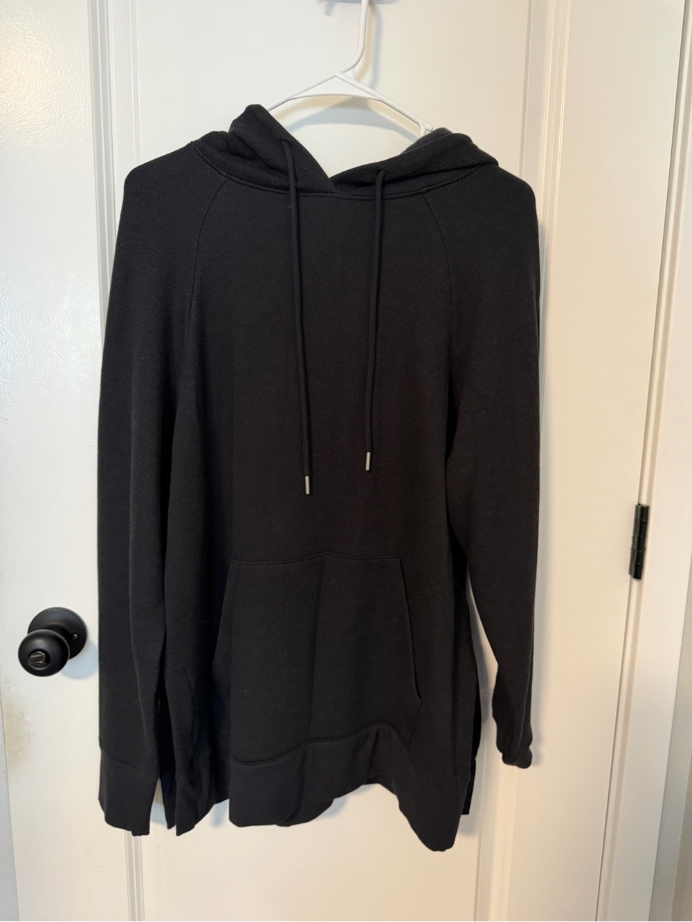 Motherhood black maternity and nursing friendly hoodie in small